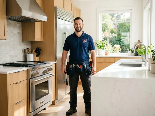 Appliance Repair Hero technician after an appliance repair in a Louisiana home
